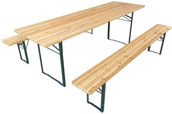 Helmuth Benkel Bierzeltgarnitur 220 70 cm natur 3 teilig (GLO691200976)