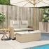 vidaXL Gartenbank Verstellbar mit Kissen Beige Poly Rattan (365820)