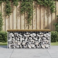 vidaXL Gartenbank aus Gabionen 103x44x42 cm Kiefernholz Impr&auml;gniert