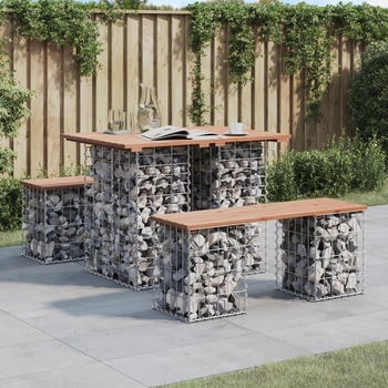 vidaXL Gartenbank aus Gabionen 100x70x72 cm Massivholz Douglasie (834366)