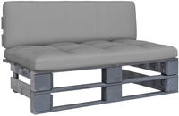 Outdoor-mittelsofa Paletten Impr&auml;gniertes Kiefernholz Grau - Vidaxl