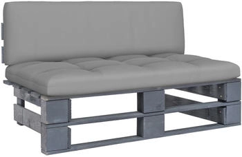 vidaXL Outdoor-Mittelsofa Paletten Impr&auml;gniertes Kiefernholz Grau (3066483) grau