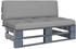 vidaXL Outdoor-Mittelsofa Paletten Imprägniertes Kiefernholz Grau (3066483) grau