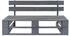 vidaXL Outdoor-Mittelsofa Paletten Imprägniertes Kiefernholz Grau (3066483) grau