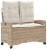 vidaXL Gartenbank Verstellbar mit Kissen Beige Poly Rattan (368229)