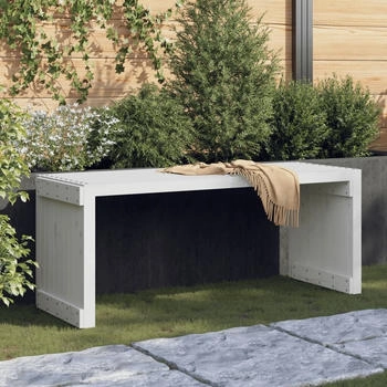 vidaXL Gartenbank Ausziehbar Weiß 212,5x40,5x45 cm Massivholz Kiefer (832526) weiß vidaXL Gartenbank Ausziehbar Weiß 212,5x40,5x45 cm Massivholz Kiefer (832526) weiß
