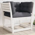 vidaXL Gartensofa mit Armlehnen und Kissen Weiß Massivholz Kiefer (844695) weiß