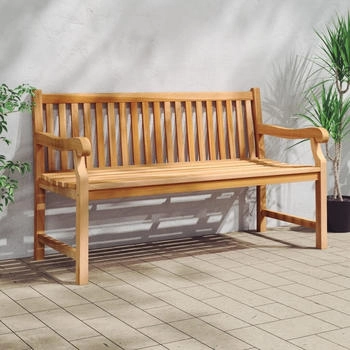 vidaXL Gartenbank 150 cm Massivholz Teak (316639)