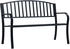vidaXL Gartenbank Schwarz 120 cm Stahl (319580) schwarz