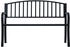 vidaXL Gartenbank Schwarz 120 cm Stahl (319580) schwarz