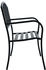 vidaXL Gartenbank Schwarz 120 cm Stahl (319580) schwarz