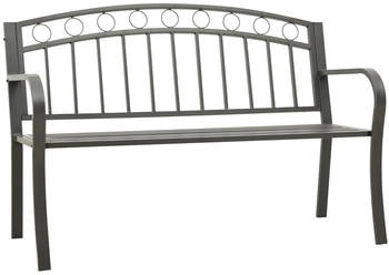 vidaXL Gartenbank Grau 120 cm Stahl (319586) grau