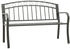 vidaXL Gartenbank Grau 120 cm Stahl (319586) grau