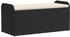 vidaXL Sitzbank mit Stauraum & Kissen Schwarz 115x51x52 cm Poly Rattan (365727) schwarz