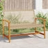 vidaXL Gartenbank Beige 112 cm Poly Rattan und Akazienholz (367600)