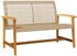 vidaXL Gartenbank Beige 112 cm Poly Rattan und Akazienholz (367600)