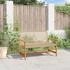vidaXL Gartenbank Beige 112 cm Poly Rattan und Akazienholz (367600)
