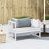 vidaXL 2-in-1 Gartensofa Verlängerbar Weiß Massivholz Kiefer (832611) weiß