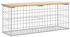 vidaXL Gartenbank aus Gabionen 103x31,5x42 cm Massivholz Kiefer (834350)