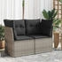 vidaXL Gartensofa 2-Sitzer mit Kissen Grau Poly Rattan (366137) grau
