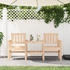 vidaXL Gartenbank mit Tisch 2-Sitzer Massivholz Kiefer (825149)