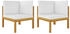 vidaXL Garten-Ecksofas 2 Stk. mit Auflagen Akazie Massivholz (312424)