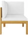 vidaXL Garten-Ecksofas 2 Stk. mit Auflagen Akazie Massivholz (312424)