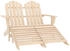 vidaXL Adirondack-Gartenbank 2-Sitzer mit Fußteil Tannenholz (315912)
