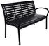 vidaXL Gartenbank Schwarz 116 cm Stahl und WPC (319578) schwarz