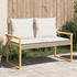 vidaXL Gartenbank mit Kissen Beige Poly Rattan Akazienholz (365863)