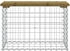 vidaXL Gartenbank aus Gabionen 63x31,5x42 cm Kiefernholz Imprägniert (834346)