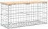 vidaXL Gartenbank aus Gabionen 83x31,5x42 cm Massivholz Kiefer (834347)
