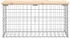 vidaXL Gartenbank aus Gabionen 83x31,5x42 cm Massivholz Kiefer (834347)