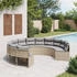 vidaXL Gartensofa mit Kissen Rund Beige Poly-Rattan (3318542) beige