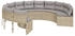vidaXL Gartensofa mit Kissen Rund Beige Poly-Rattan (3318542) beige