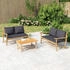 vidaXL Gartenbank mit Dunkelgrauen Kissen Bambus (363464) grau