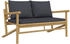 vidaXL Gartenbank mit Dunkelgrauen Kissen Bambus (363464) grau