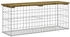 vidaXL Gartenbank aus Gabionen 103x31,5x42 cm Kiefernholz Imprägniert (834352)