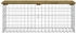 vidaXL Gartenbank aus Gabionen 103x31,5x42 cm Kiefernholz Imprägniert (834352)