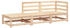 vidaXL Gartensofa mit Fußhocker 2-Sitzer Massivholz Kiefer (837970)