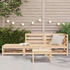 vidaXL Gartensofa mit Fußhocker 2-Sitzer Massivholz Kiefer (837970)