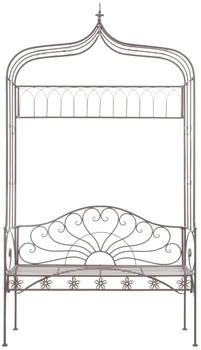furnicato Gartenbank 122 cm Eisen antik braun (M608693)