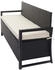 MCW Poly-Rattan 3er Sitzbank F39 anthrazit Kissen creme