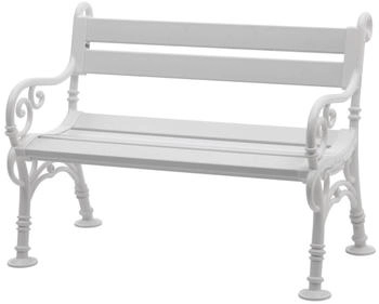 Proregal Gartenbank Curacao 2-Sitzer weiß 85 x 115 x 60 cm Kunststoff