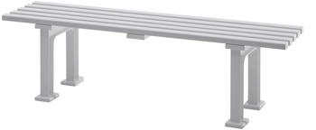Proregal Gartenbank Kuba 3-Sitzer weiß 42 x 150 x 37 cm Kunststoff