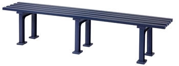 Proregal Gartenbank Kuba 4-Sitzer blau 42 x 200 x 37 cm Kunststoff