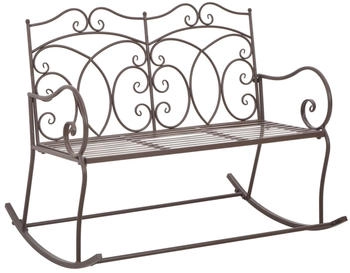 furnicato Gartenbank 104 cm Eisen antik braun (M608695)