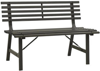 furnicato Gartenbank 110 cm Stahl schwarz (M608528)