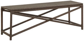 furnicato Gartenbank 120 cm Polyrattan braun (M608725)