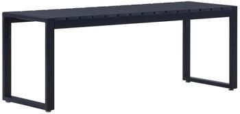 furnicato Gartenbank 120,5 cm PS-Platte schwarz (M608784)